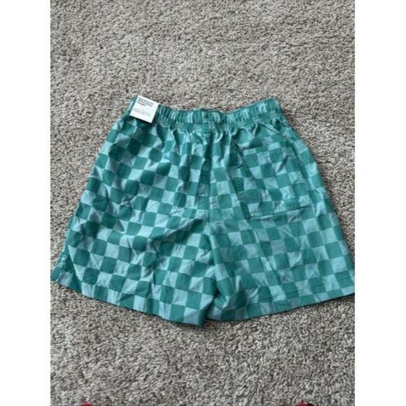 Nike Men's Club Flow Checkers Shorts Green Drawstring Size Small Active Pocket - Picture 11 of 14